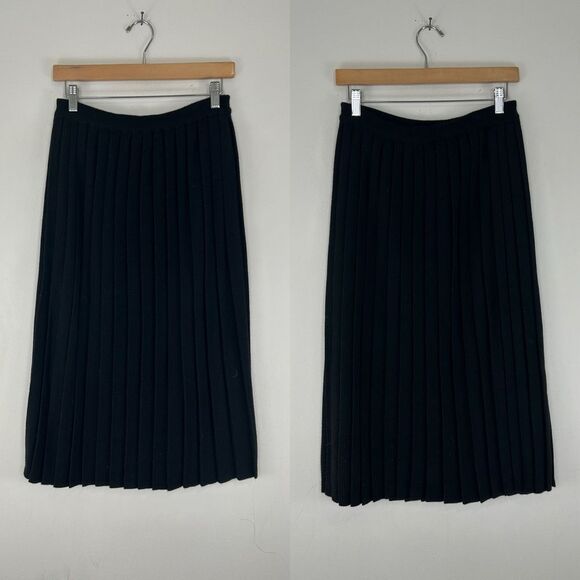 Vintage Chaus Black and Cream Wool Blend 3-Piece Knit Skirt Set - Picture 7 of 8